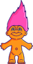 90's troll with pink hair!